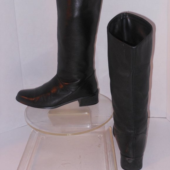 BAKERS BLACK LEATHER BOOTS SIZE 8 MEDIUM - Picture 1 of 5